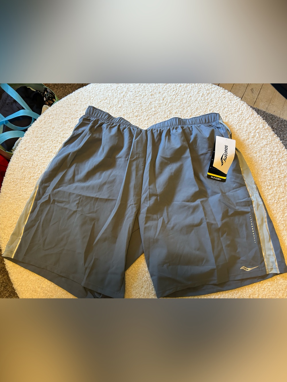 Saucony Men's Slate Gray Athletic Running Shorts